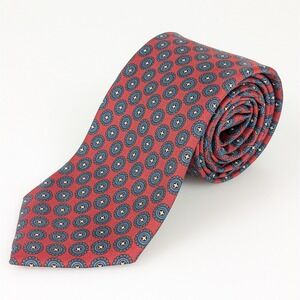 Vtg Ferrell Reed for Nordstrom Mens‎ Silk Necktie Red Blue Floral Italy USA Made